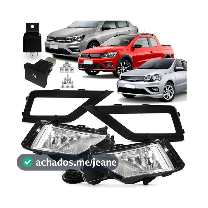 Kit Farol Auxiliar Saveiro G7 Gol Voyage G8 Original Branco