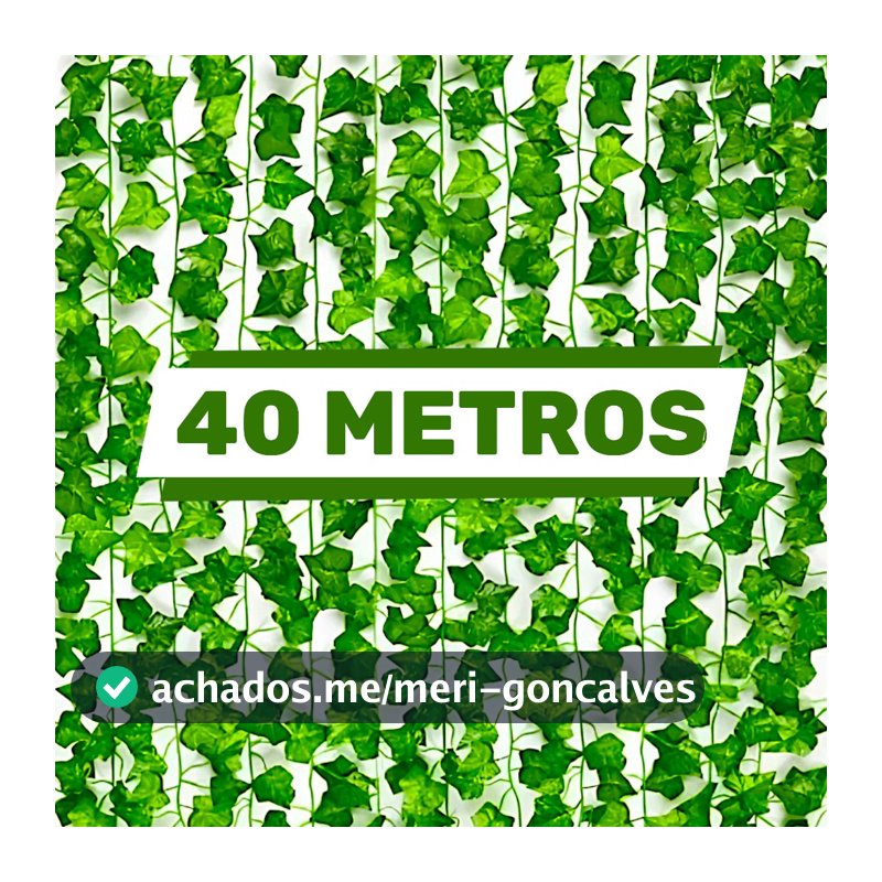 40 Metros Hera Verde Planta Artificial Trepadeira Ramas Folhagem Pendente realista