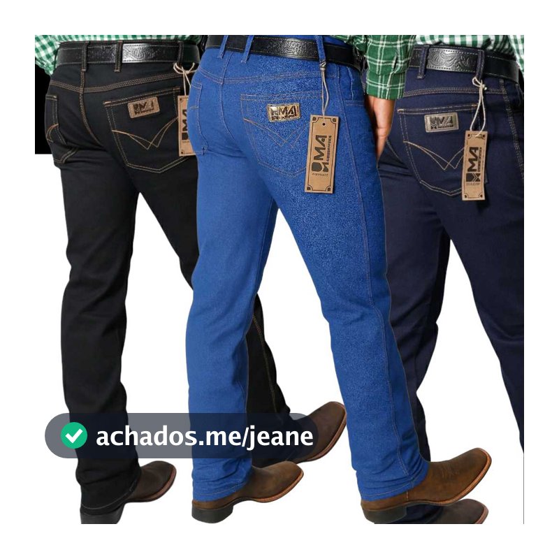 Kit 2 Calça Country Masculina Com Elastano Tradicional Para Rodeio do 36 ao 48