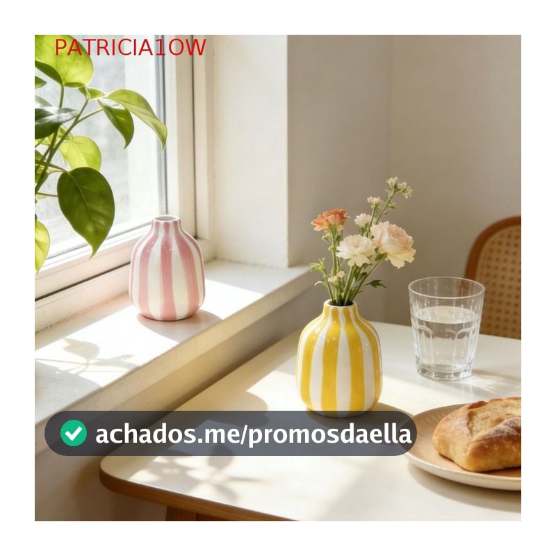 PATRICIA1OW Vaso De Cerâmica , Decorativo Estilo Nórdico Flores Hidropônico Listras Coloridas Doces