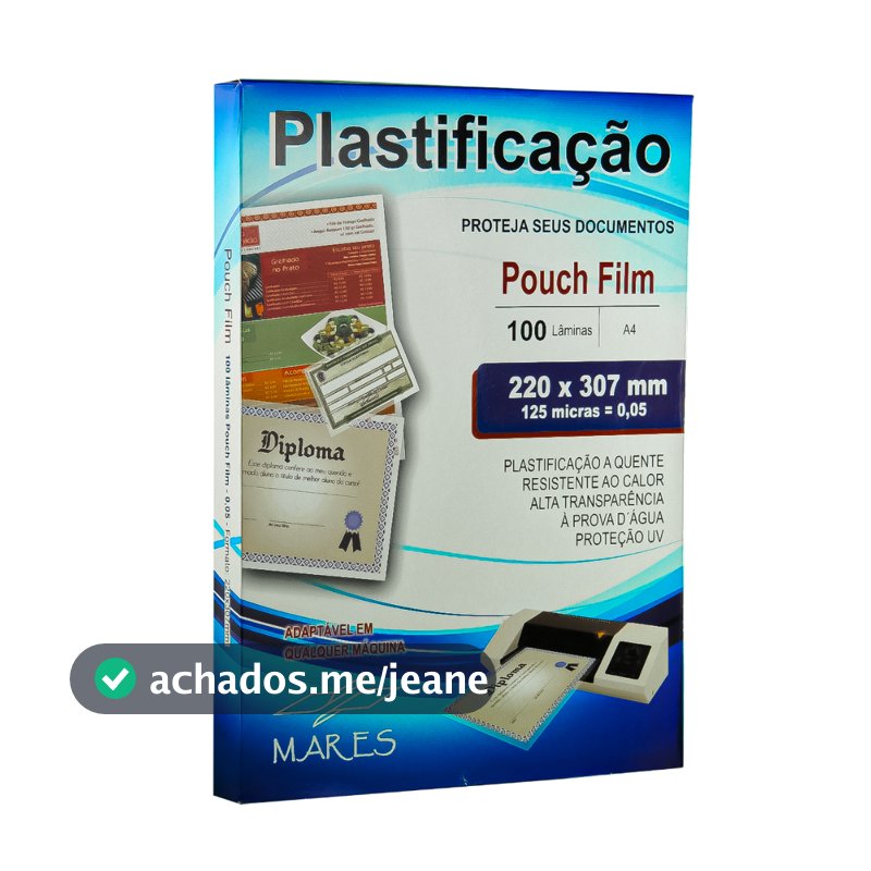100 Folhas - Polaseal A4 Plástico Para Plastificação Pouch Film 220x307 0,05