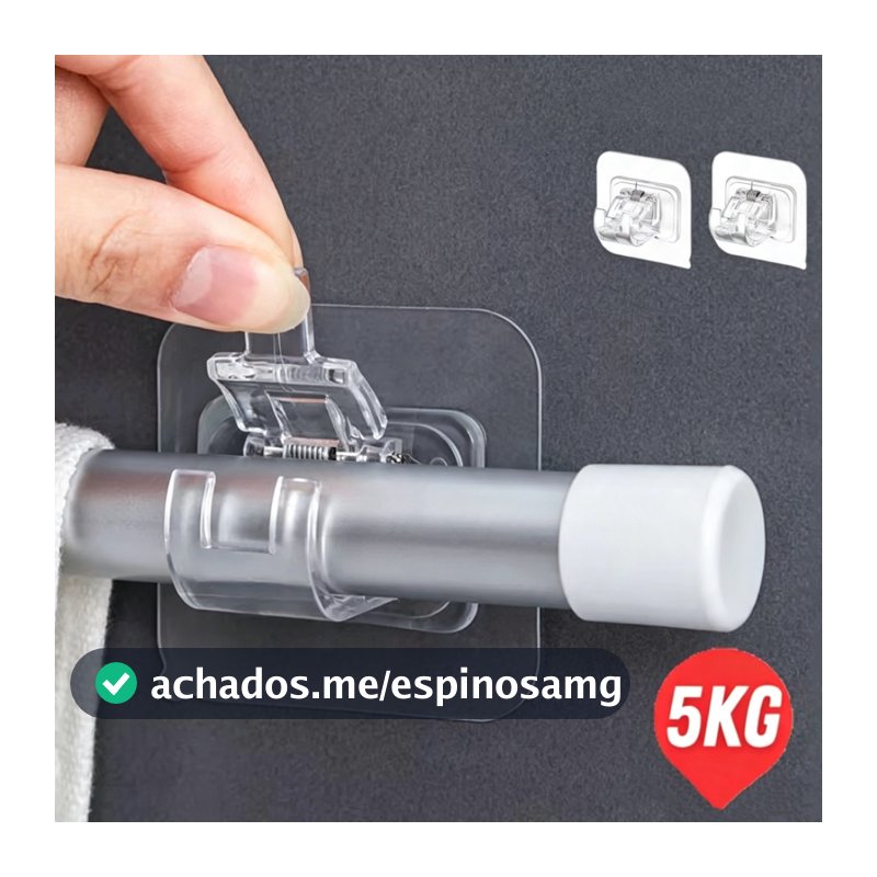 2/4/8pcs Ganchos Autoadesivos Para Suporte Para Barra de Cortina Adesivo Instalação Sem Pregos e Ajuste