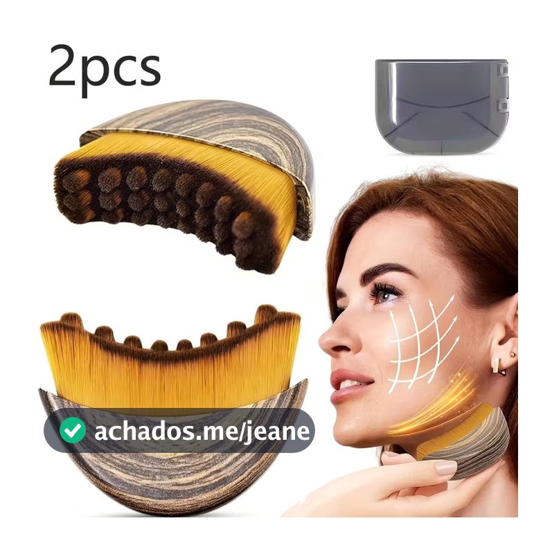 Escova de Drenagem Linfática para Rosto e Corpo, Ferramenta de Massagem Ergonômica, Adequada para Contornos da Pele, Rel