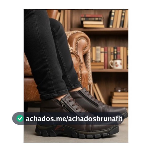 Tênis Masculino Coturno Adventure Com Ziper Na Lateral Tratorado