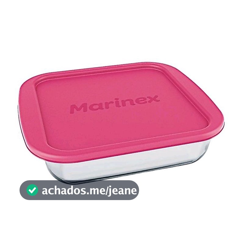 Travessa Quadrada 1,8L Marinex  com ou sem Tampa Assadeira Pirex