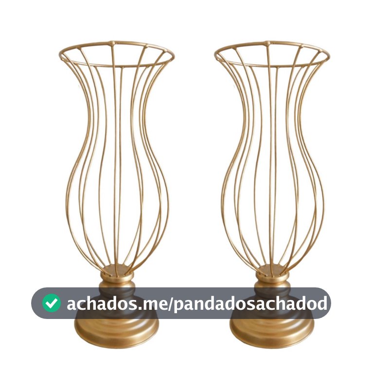 2 Vasos Armação Para Pedrarias Festa Decoração 45cm