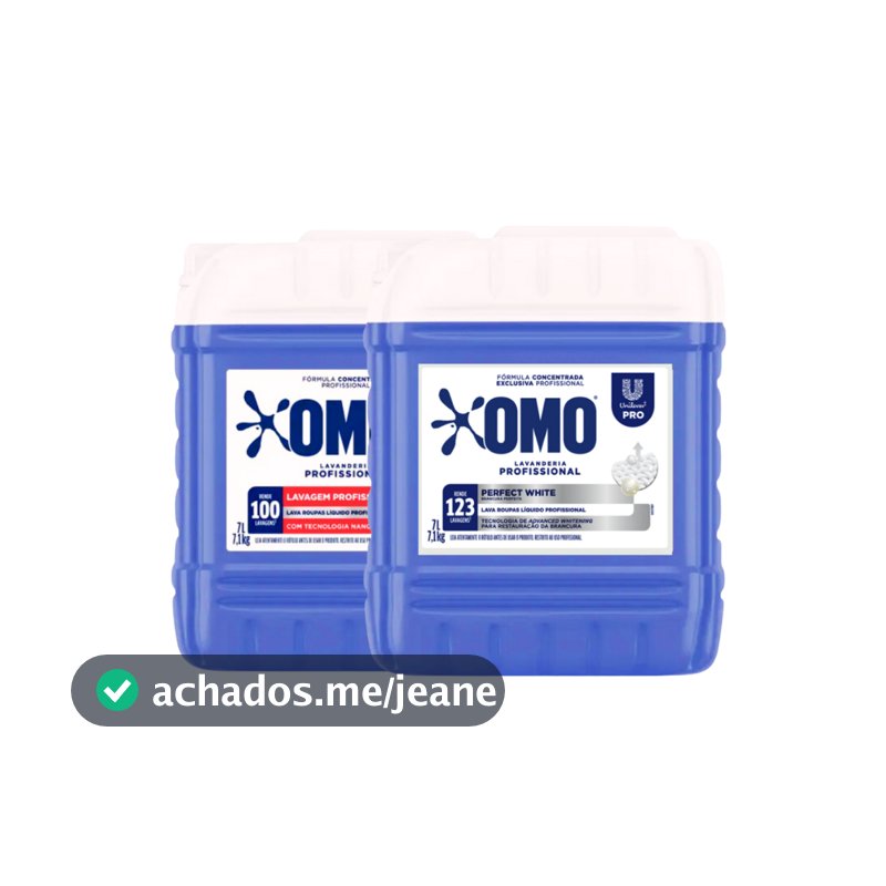 Kit Lava Roupas Perfect White Omo 7L +  Lava Roupas Pro Omo 7L