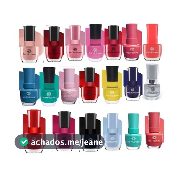 Kit 10 Esmalte Ana Hickmann Tons Sortidos Cremoso Cores 9ml
