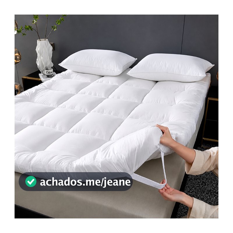 Pillow Top Protetor de Colchão 400 Fios Macio Super King Queen Casal Solteiro