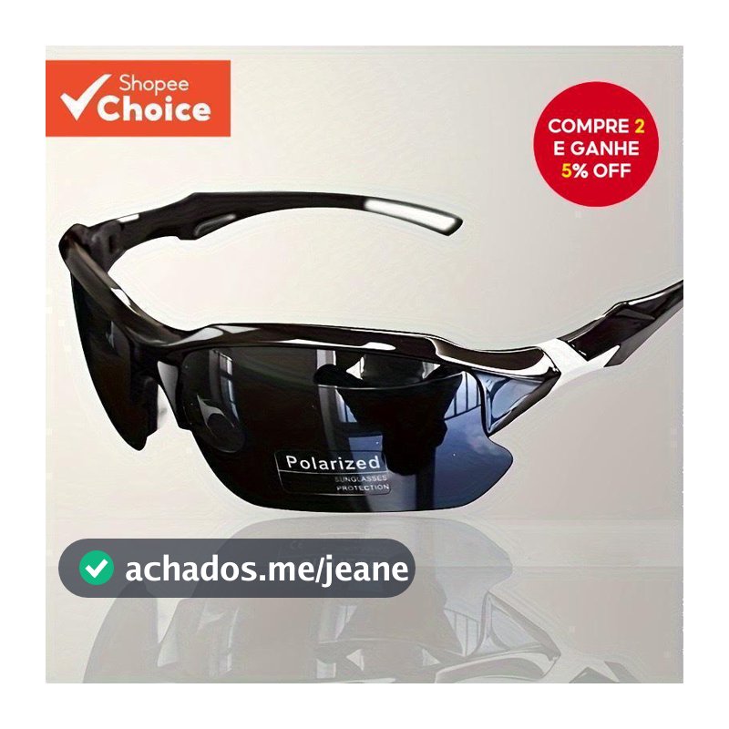 Óculos De Sol Esportivos Polarizados Masculinos Para Ciclismo , Pesca , Proteção UV , Moda