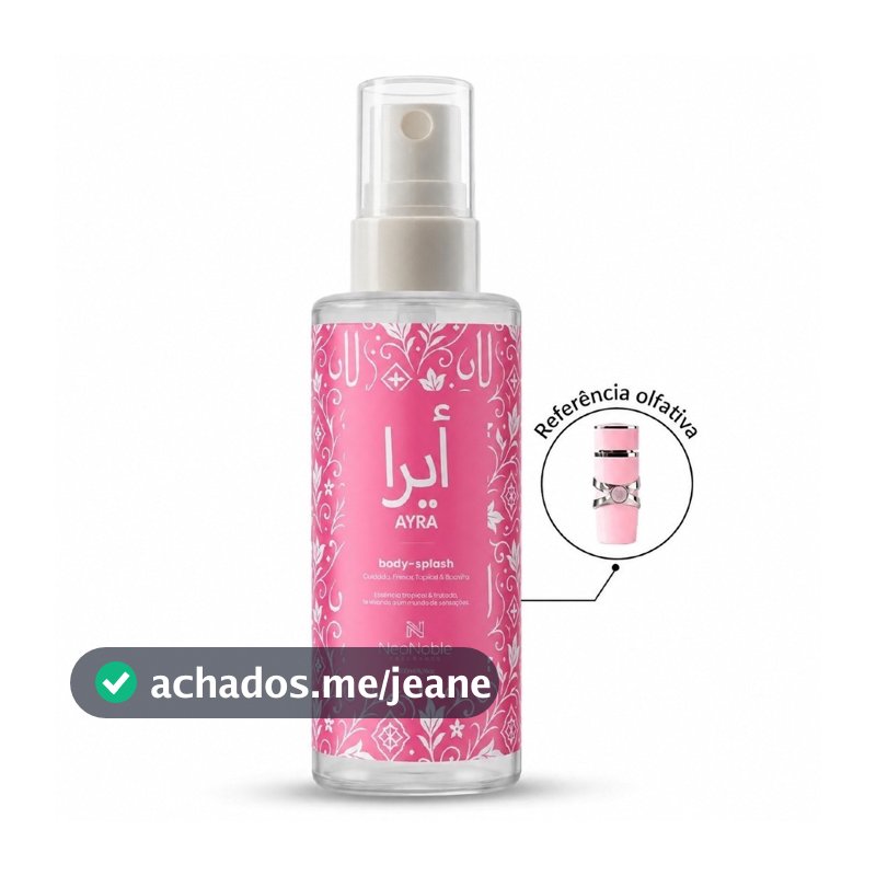 Body Splash Femininos Perfumes Árabe Ayr 200ml Fragrância Floral e Gourmand com notas Orquídea Tangerina