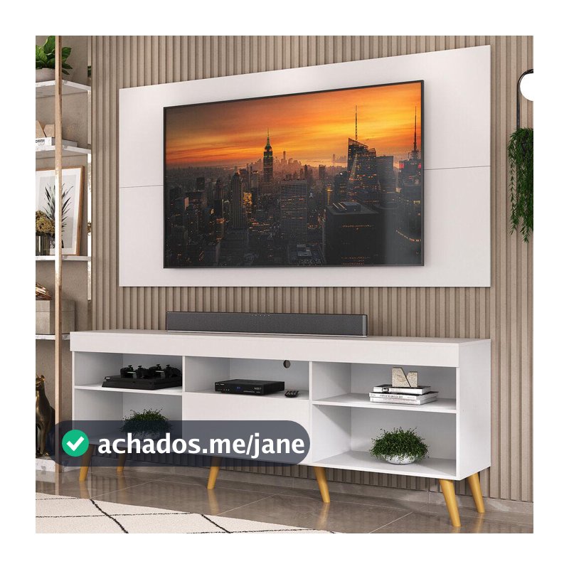 Rack com Painel TV 65" Retrô Flórida Up Multimóveis V1042