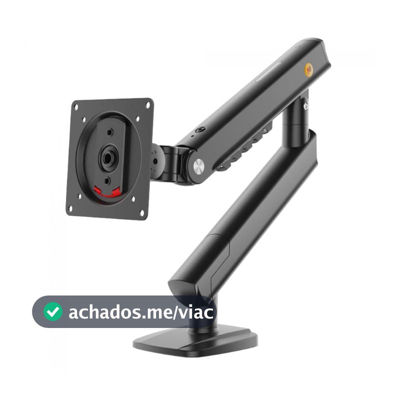 Suporte de Mesa Ergonômico North Bayou Single Arm A5-B, Articulado, Para Monitores 17 Até 32 Pol, Preto