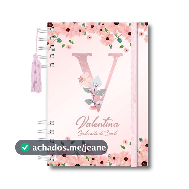 Caderneta Vacinas Vacinação Saúde Criança Nome Inicial Kids Personalizado Organização