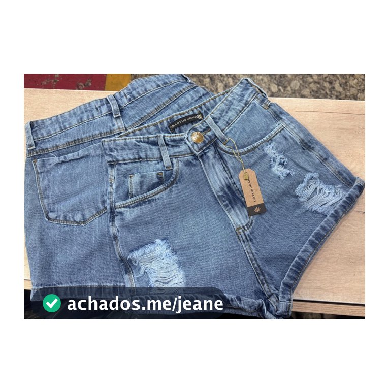 short  jeans cintura alta marmorizado e navalhado 100% algodão