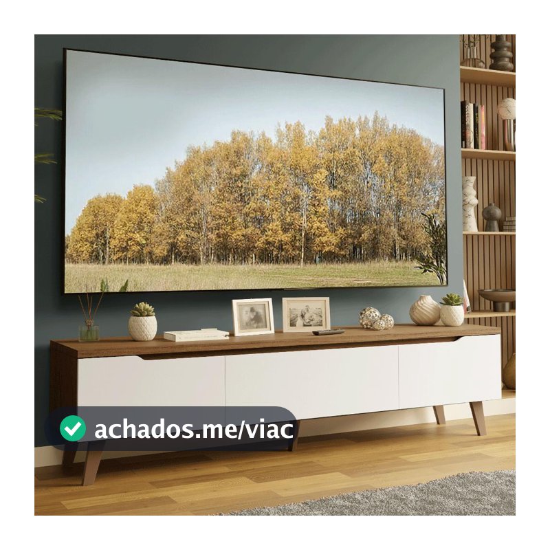 Rack para TV até 75 Polegadas 180 cm 2 Portas 1 Gaveta Dune Madesa