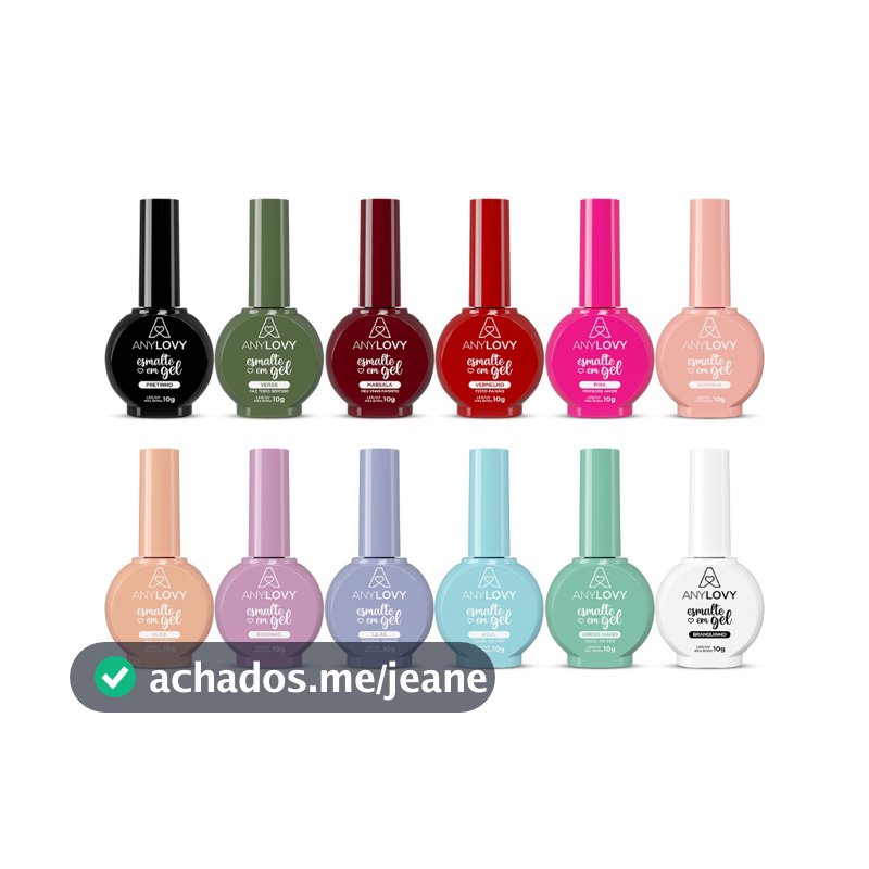 Lançamento Esmalte Em Gel Anylovy 10g Escolha a Cor Perfeita