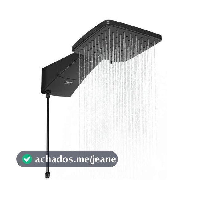 Chuveiro Quadratta Zagonel Preta Electrónica 7700w / 220v Design Moderno Banho de Hotel - Potente e Elegante = Silencio