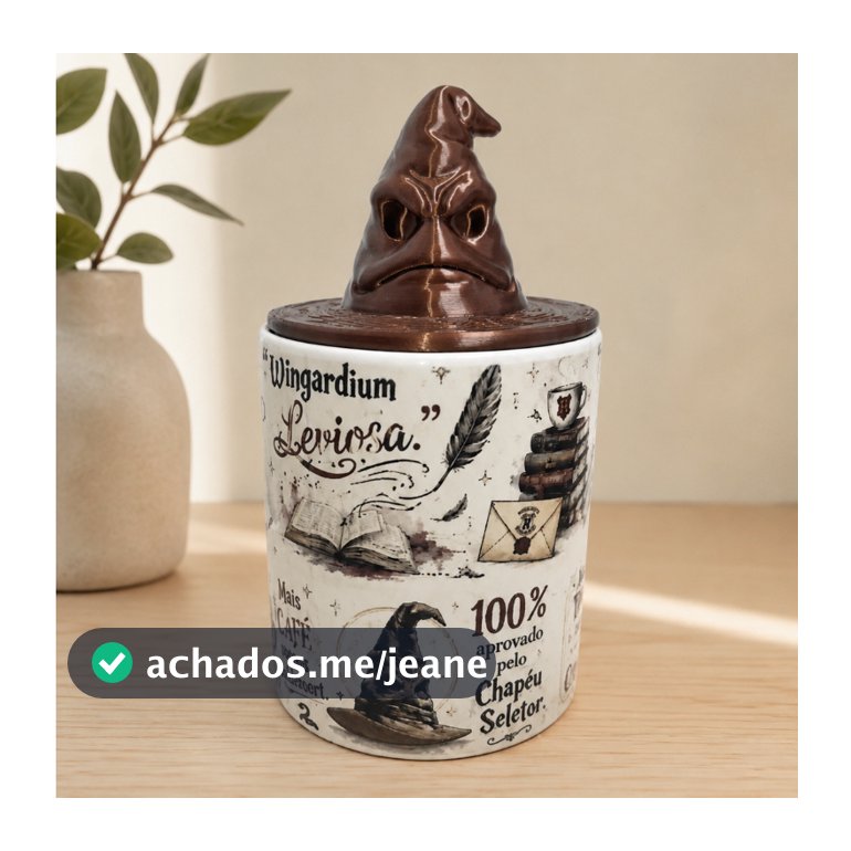 Caneca Harry Potter Chapéu Seletor Presente Geek Frases Icônicas