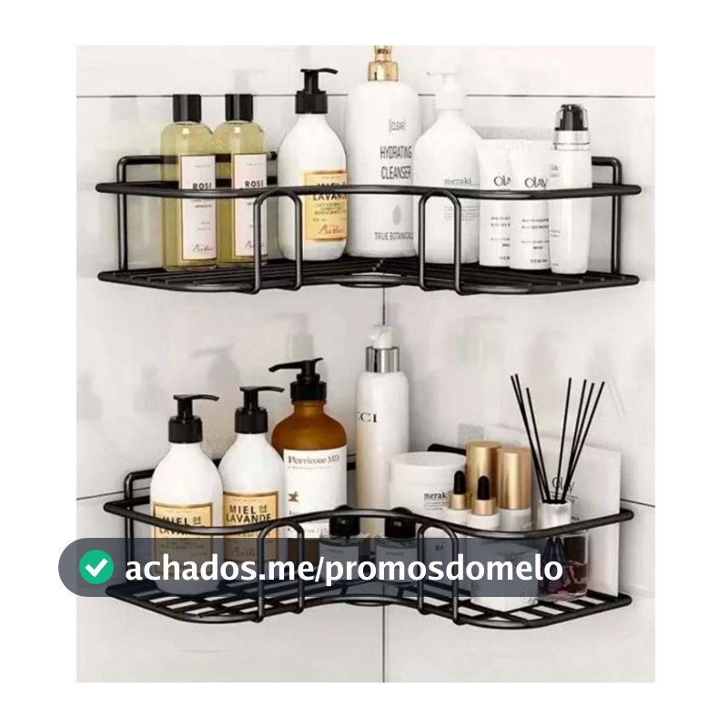 1/2/3/4 Suportes De Metal Organizador Com Adesivos Para Banheiro Cozinha Prateleiras Porta Shampoo