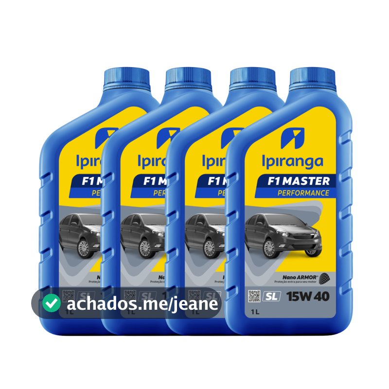 Kit 4 unidades de Óleo Motor 15w40 Semissintético F1 Master SL Ipiranga
