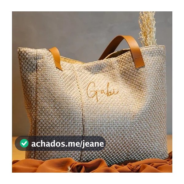 Bolsa Personalizada Praia tipo palha juta Bolsa Premium