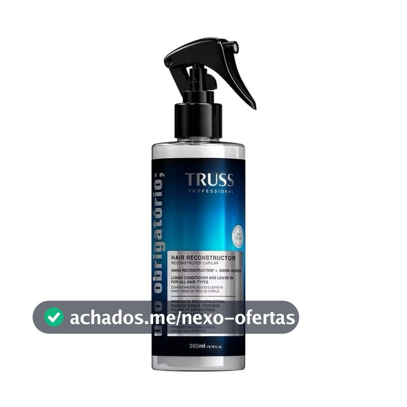 Truss Uso Obrigatório Leave-in Reconstrutor 260ml | Proteção Térmica, Brilho e Reparação Imediata