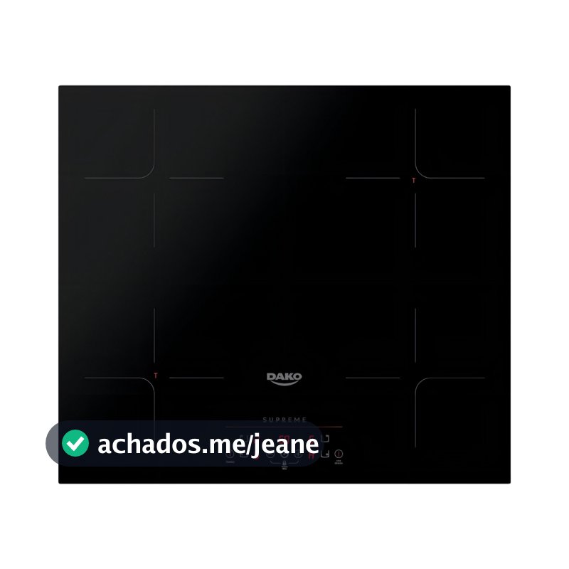 Cooktop De Indução 4 Bocas Dako Supreme Preto 220v