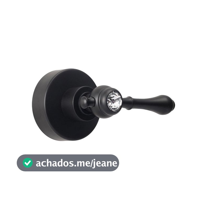 Acabamento De Registro Para Banheiro Subaé Pingoo - Preto