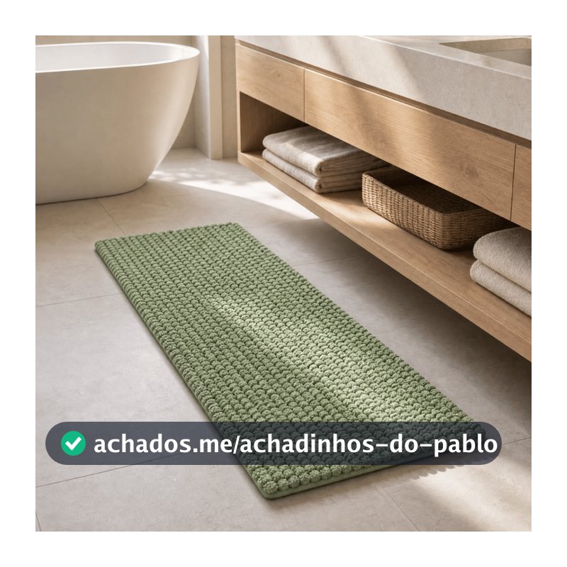 Tapete Banheiro Passadeira Pipoca 40x100cm Mikasa By Chalesco - Macarrão Bolinha Antiderrapante