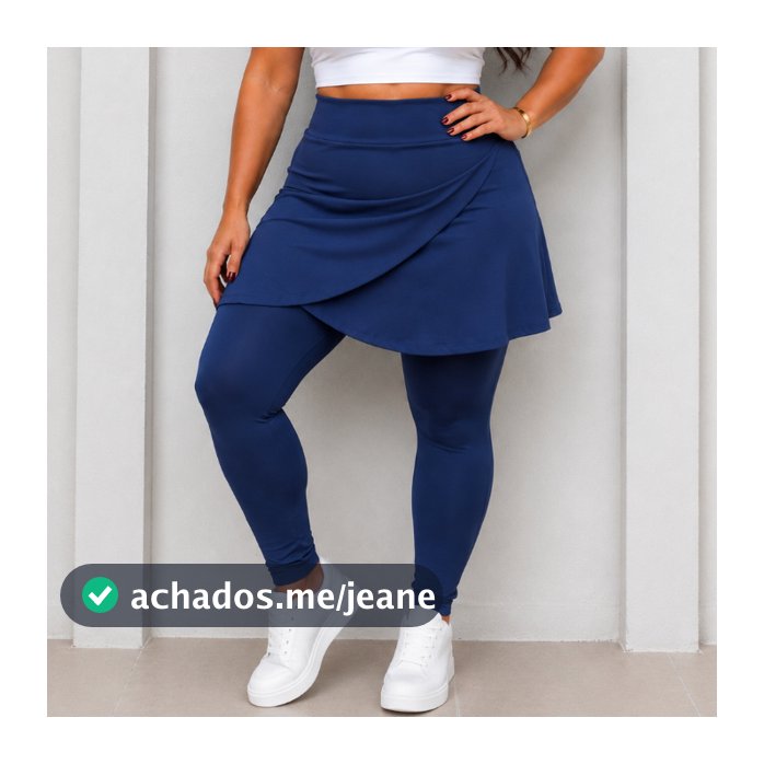 Calça saia traçada plus size modesta do G1 ao G3 academia LEGGING SAIA