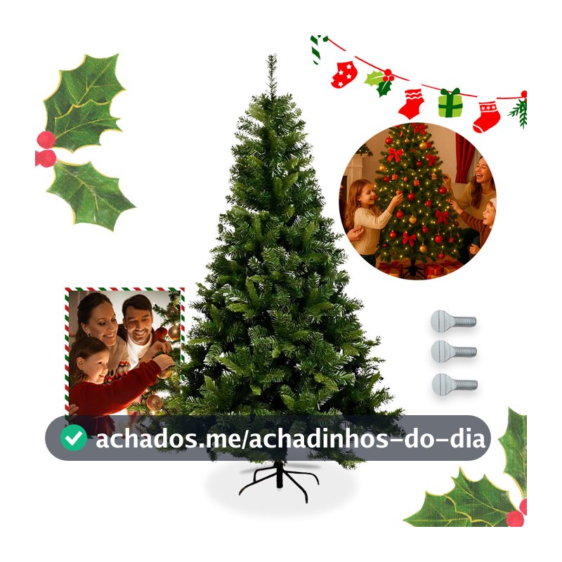 Árvore Natal Verde 90cm/150cm/180cm/210cm/240cm Galhos Decoração Natalina Pinheiro Pinheirinho Premium
