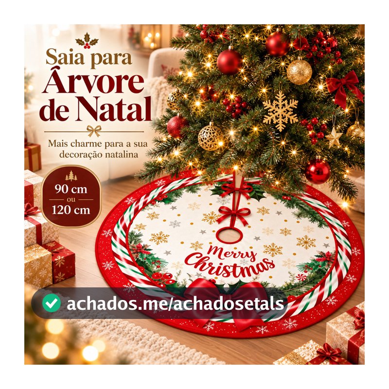 Saia Para Árvore De Natal 90cm 120cm Decoração Natalina Elegante Com Laços Vermelhos Pelúcia Macia Para Casa Sala