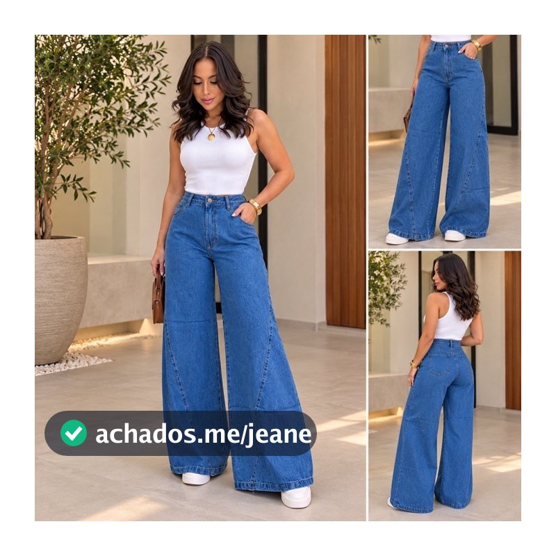CALÇA MAX PANTALONA JEANS FEMININA