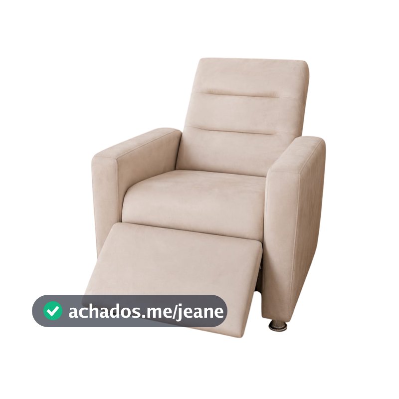 Poltrona do Papai Reclinável Veludo Premium Sala de Estar Quarto Conforto Estofada Decorativa Confortável
