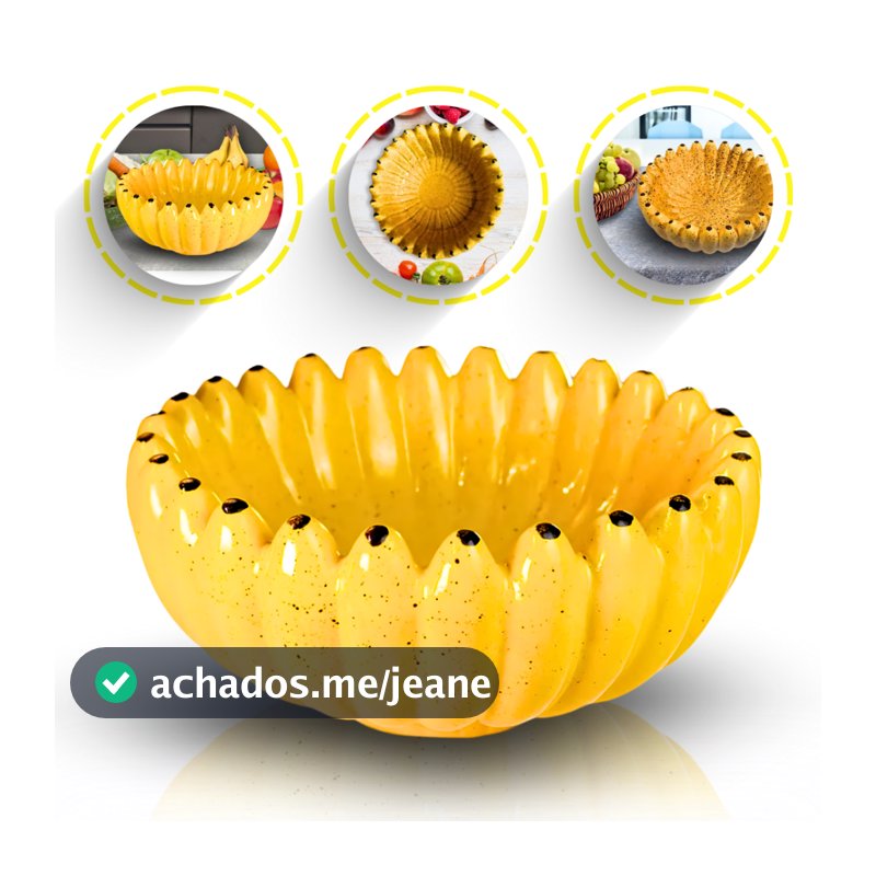 Fruteira De Mesa Ceramica Grande 30cm Formato Cacho De Banana Bowl Frutas Centro de Mesa Alta Qualidade