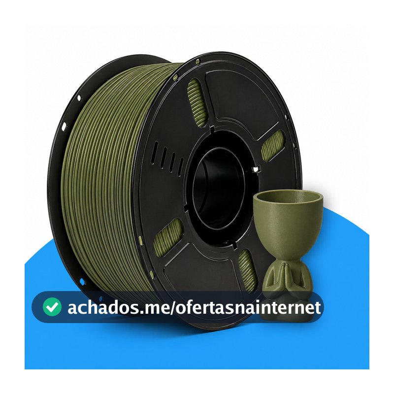 Filamento PLA Verde Oliva 1kg 1.75mm para Impressora 3D Impressão de Alta Qualidade