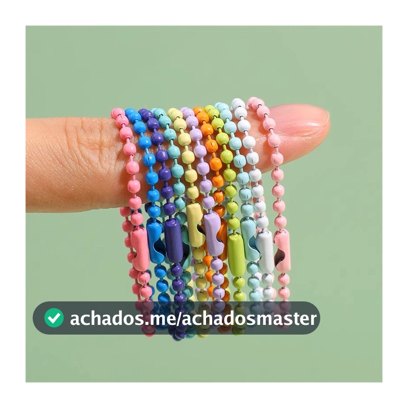 50/100 correntes de bolas com etiquetas de canoa 10cm, chaveiros coloridos, cores disponíveis