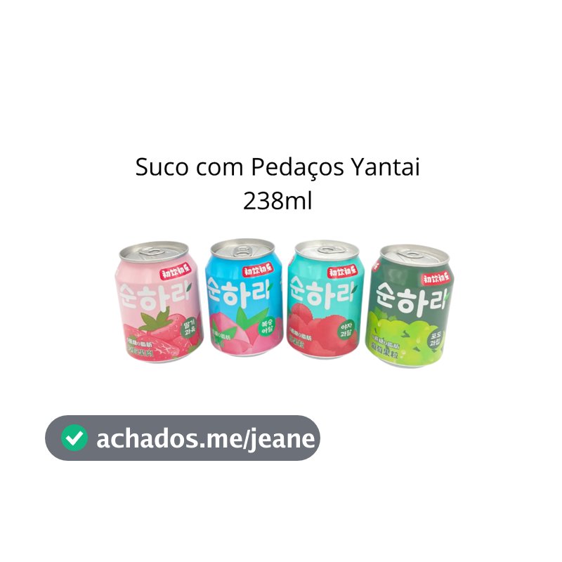 Suco com Pedaços Yantai 238ml | Bebida Importada | Mimos Korea