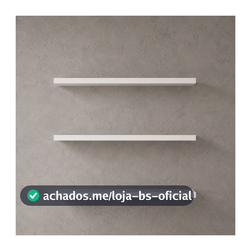 Kit 3 Prateleiras Flutuantes MDF 30cm Branca Nicho Suspenso Suporte Invisível Parede