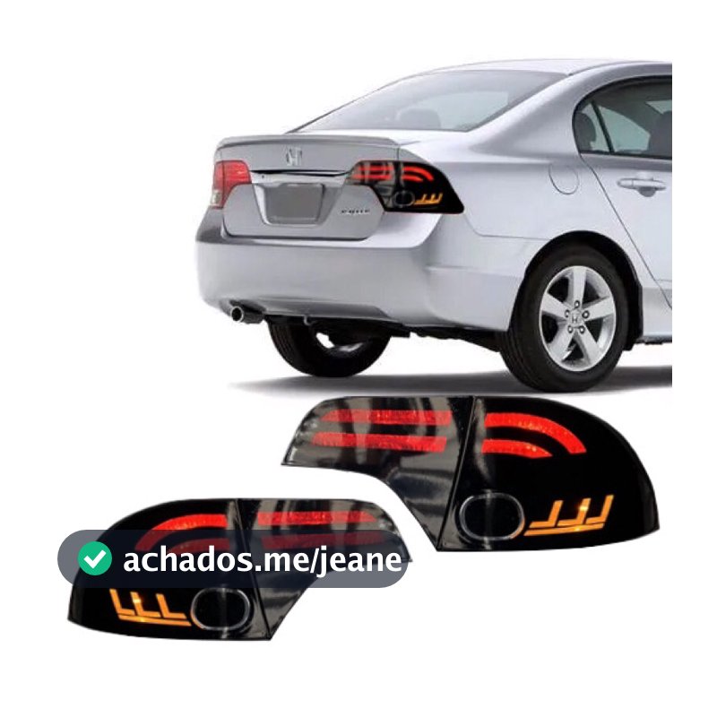 APLIQUE ADESIVO MÁSCARA NEGRA LANTERNA HONDA CIVIC  G8 2006 a 2011 A PROVA D’ ÁGUA