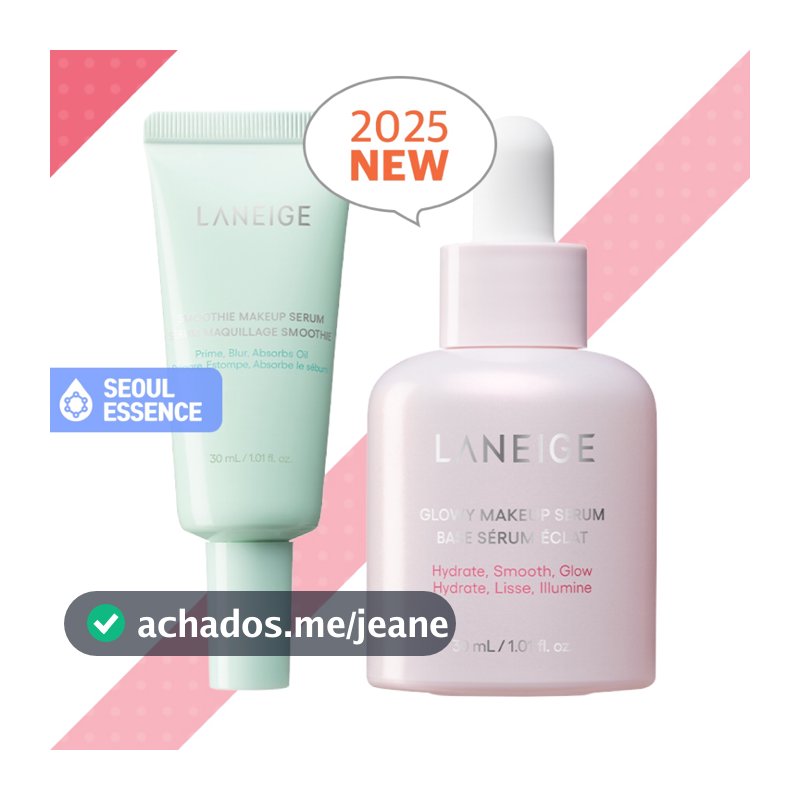 LANEIGE Smoothie/Glowy Makeup Serum 30ml-Prime , Desfoque , Absorve Óleo (Nova Versão 2025)