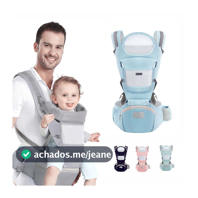 BABUU Canguru Para Bebê 0-3 Anos Ergonômico 3 Em 1 Estilo Canguru Frontal Infantil Hipseat