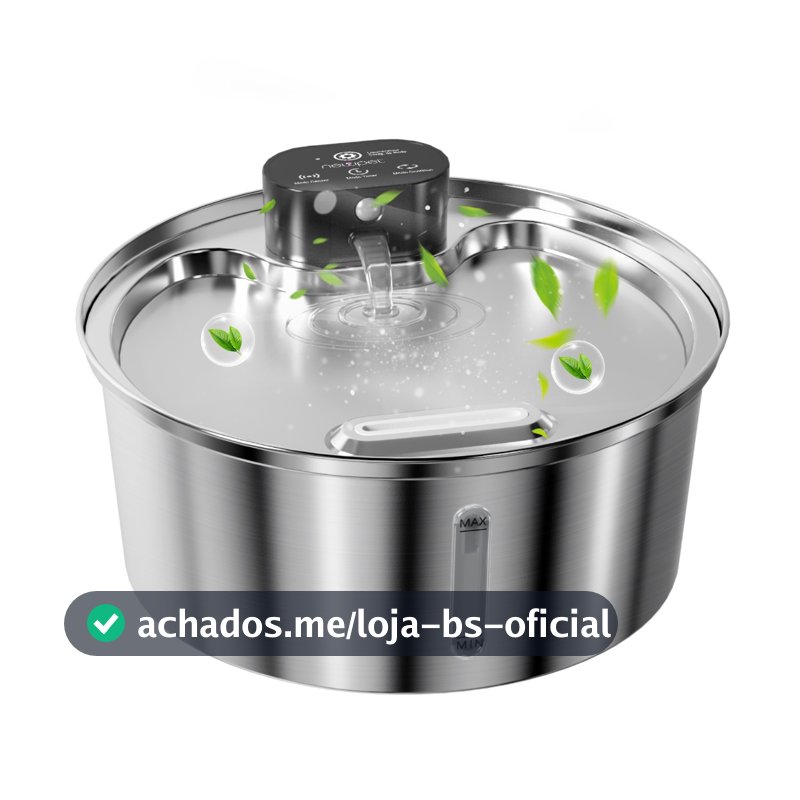 Newpet Inox sensor Bebedouro Gato Acessórios para Animais de Estimação Fonte Para Gatos Tipo Fonte 3.2L - Bivolt