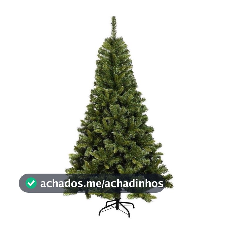 Árvore De Natal Pinheiro Grande Luxo 180cm 750 Galhos Verde  5279