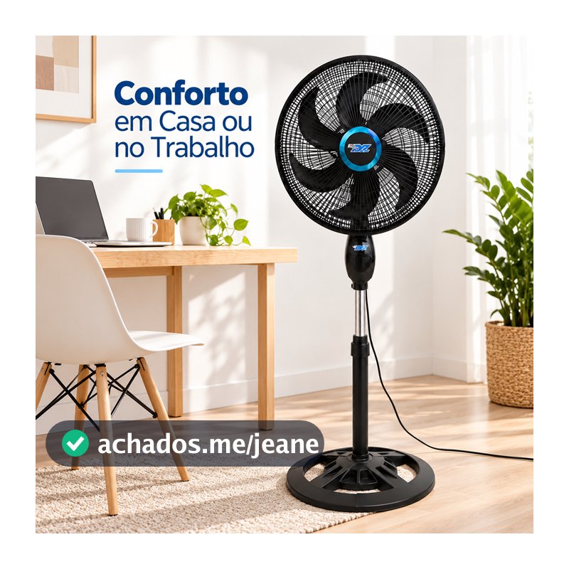 Ventilador de Pedestal 110V/220V Ajustável, Oscilante, Ventilador de Coluna para Casa Escritório