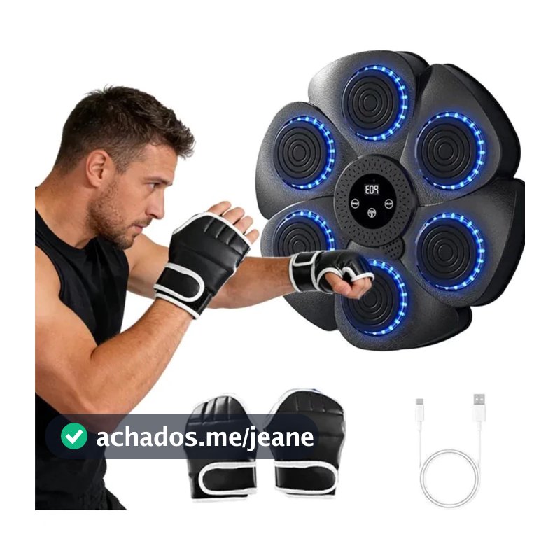 Máquina Inteligente de Boxe Soco Música Bluetooth Anti Estresse