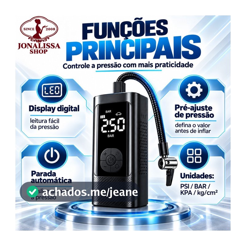Carro Pneu Inflator Bomba Ar Elétrica Mini Portátil Sem Fio Compressor Para Motocicleta Bicicleta