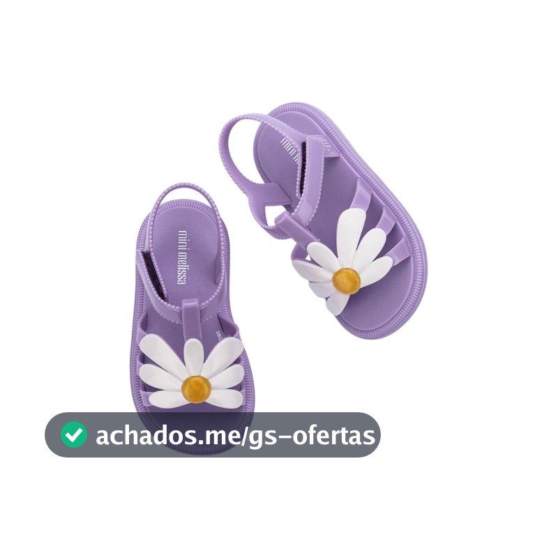Sandália Infantil Mini Melissa Margarida Baby Menina Flor Mar Sandal Conforto Original Mv-V35902