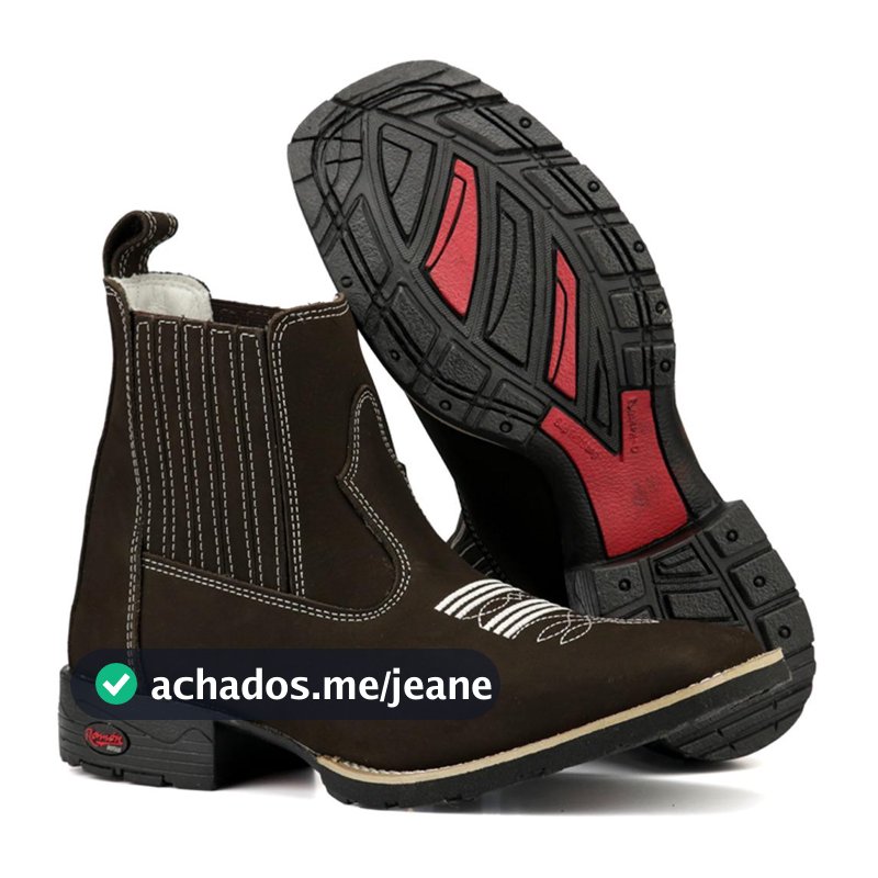 Botina Country Bota Texana Bico Quadrado 100 % Couro Feminina Bordada Montaria